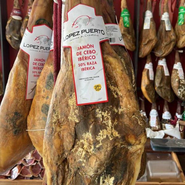 Jamón cortadode cebo ibérico 50% López Puerto